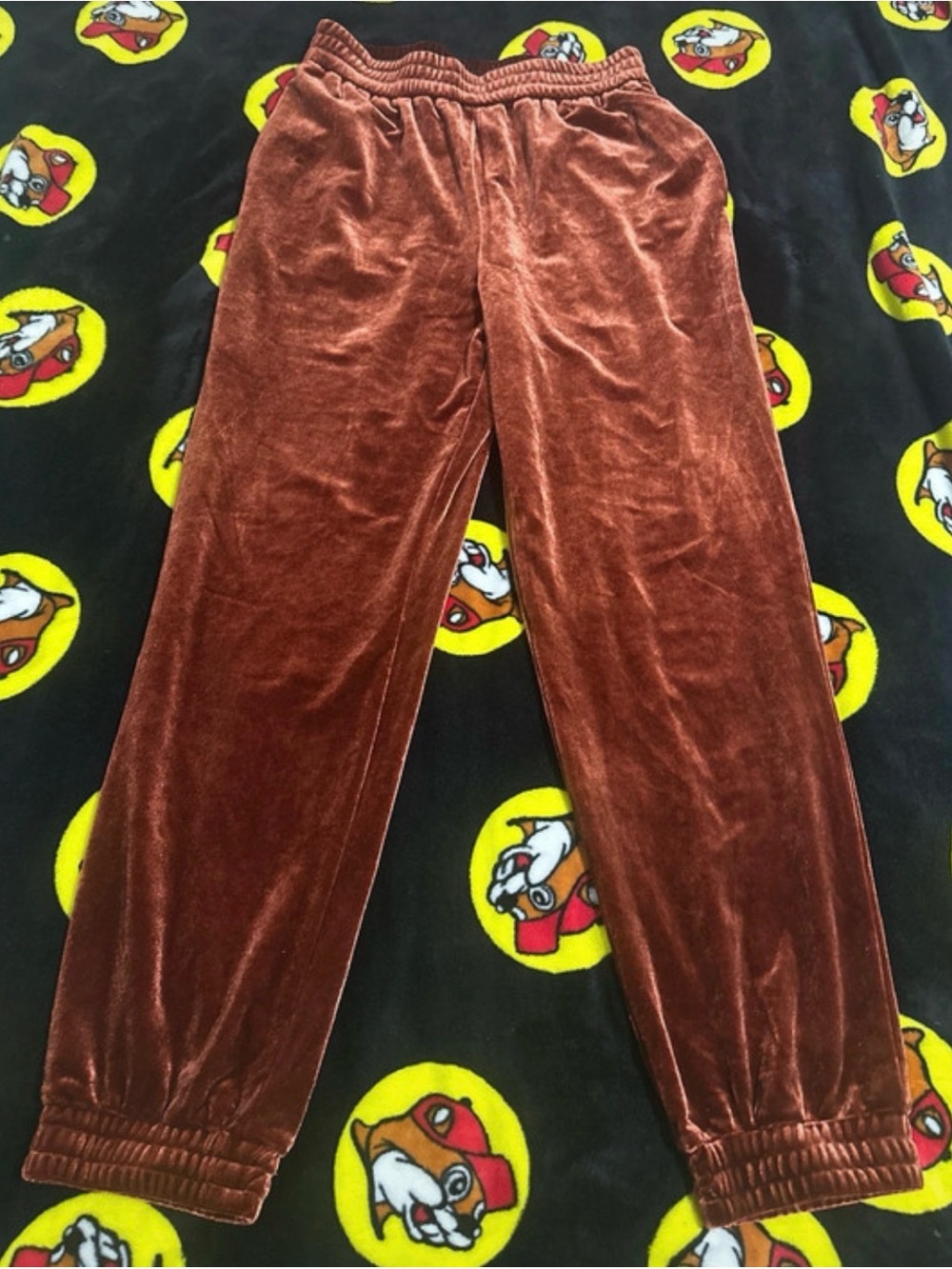 Baltic Born Kids Velvet Joggers in Rust